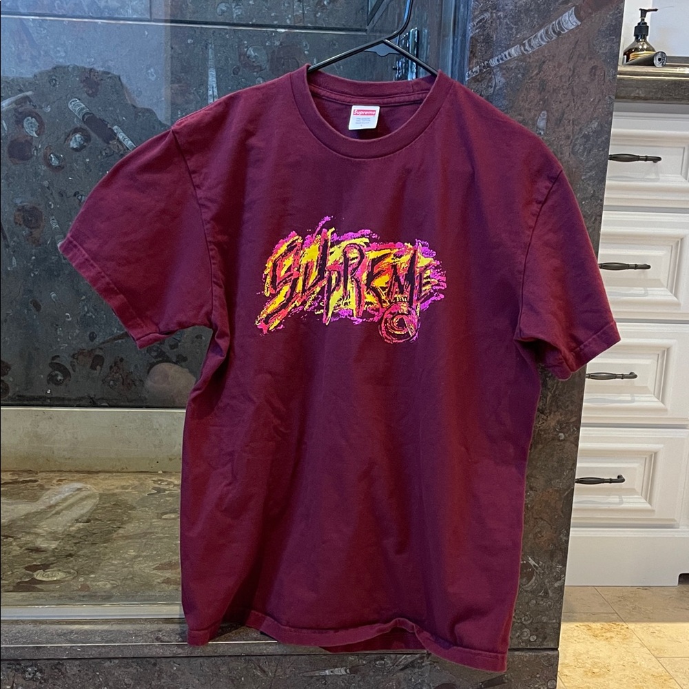 Burgundy Supreme Scratch T-Shirt